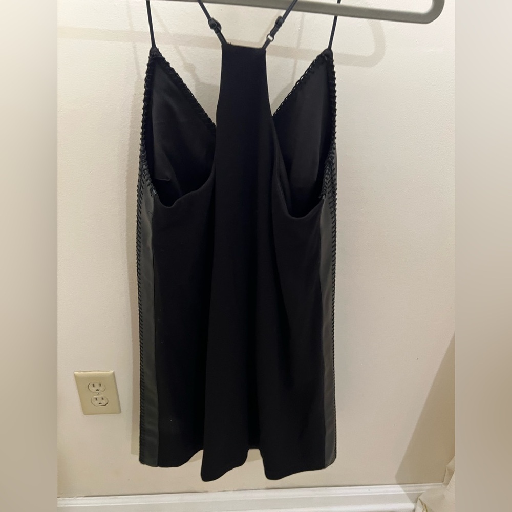 Bailey44 Contrasting Faux Leather Dress, Size Small, Black - Picture 7 of 9